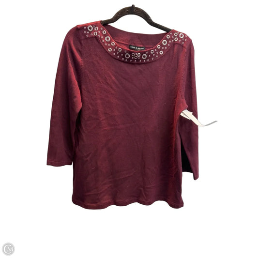 Sweater By Cable And Gauge In Maroon, Size: Sp