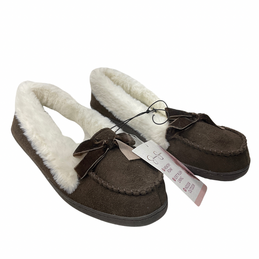 Slippers By Jessica Simpson In Brown & White