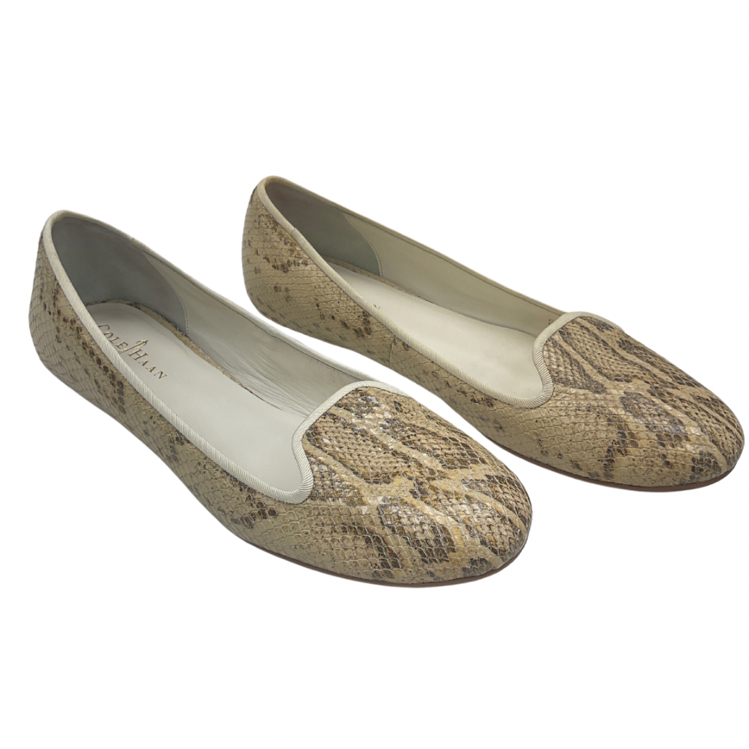 Shoes Flats By Cole-haan In Snakeskin Print, Size: 10.5