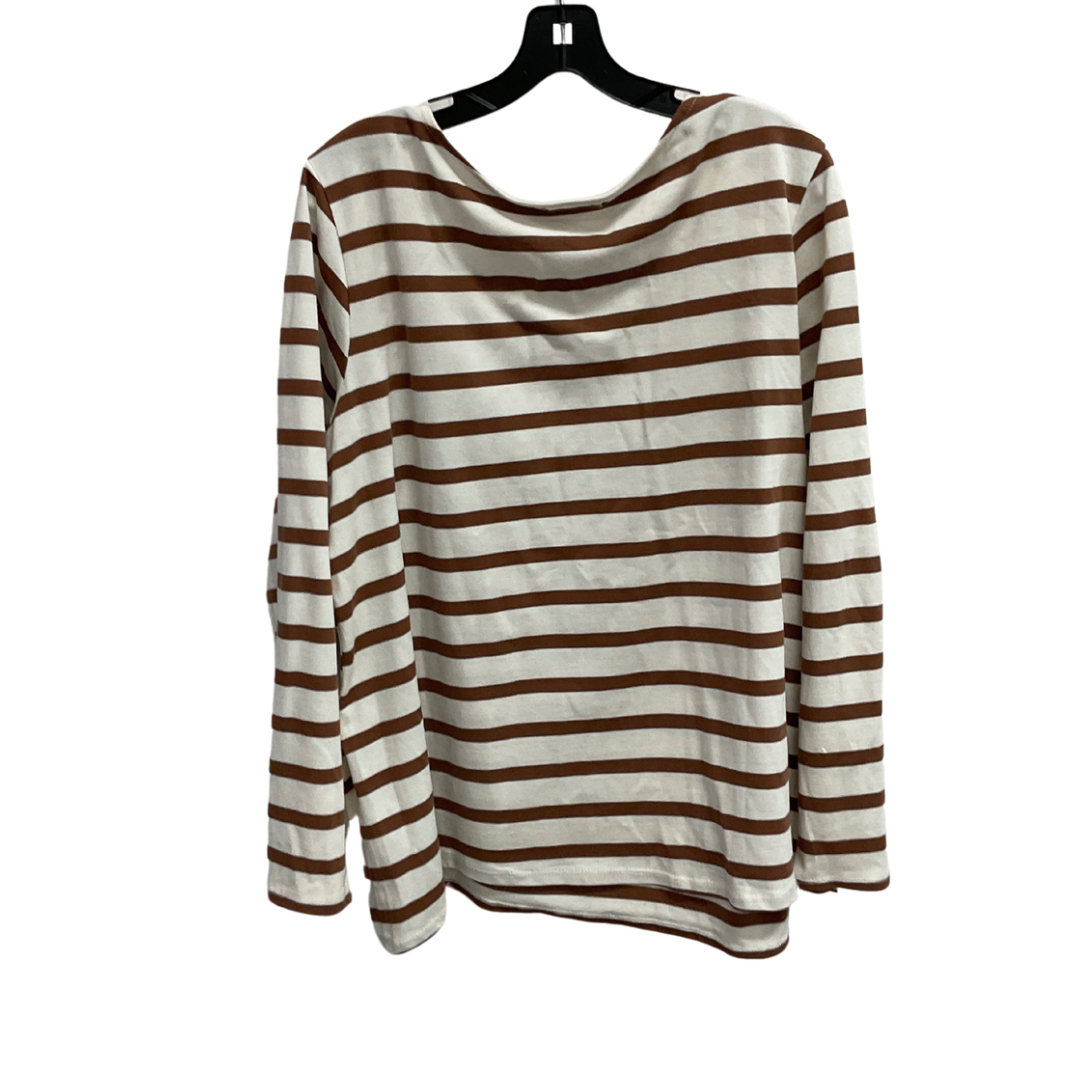 Top Long Sleeve By Maurices In Striped Pattern, Size: Xxl