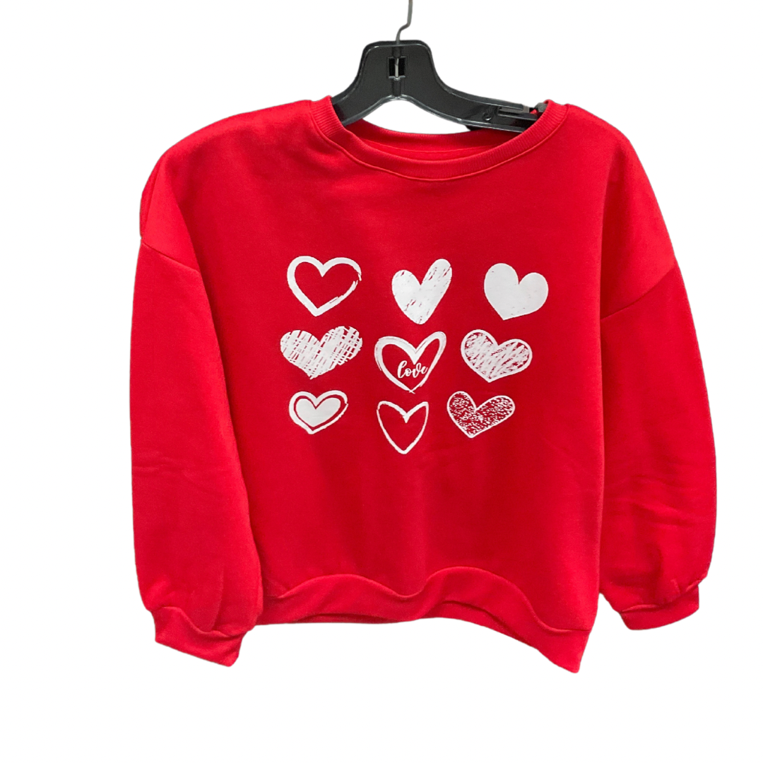 Sweatshirt Crewneck By Shein In Red, Size: L