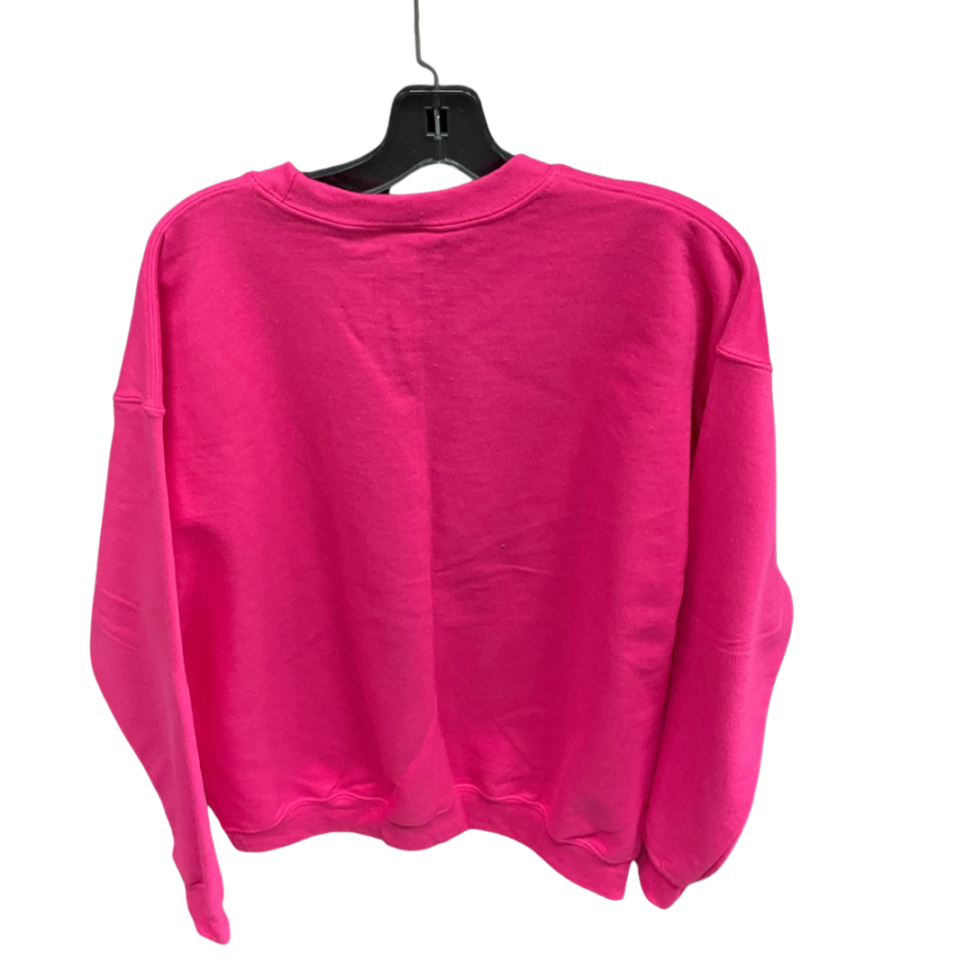 Sweatshirt Crewneck By Gildan In Pink, Size: L