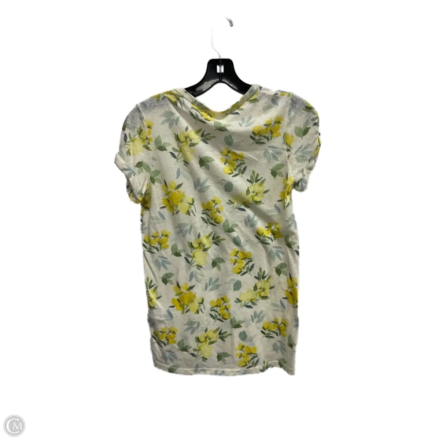 Top Short Sleeve By Anthropologie In Yellow, Size: Xs