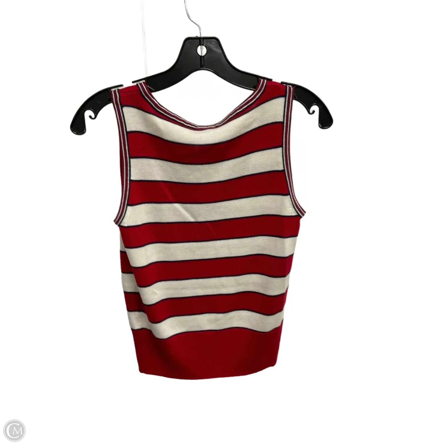 Vest Sweater By Tommy Hilfiger In Striped Pattern, Size: M