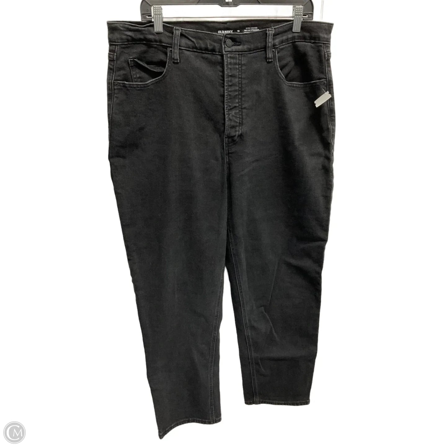 Jeans Straight By Old Navy In Black, Size: 18