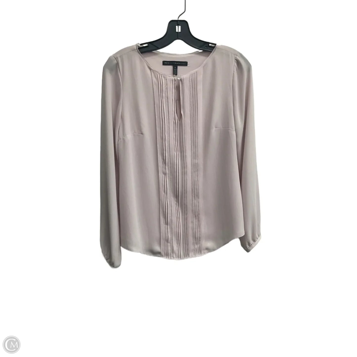 Top Long Sleeve By White House Black Market In Purple, Size: Xs