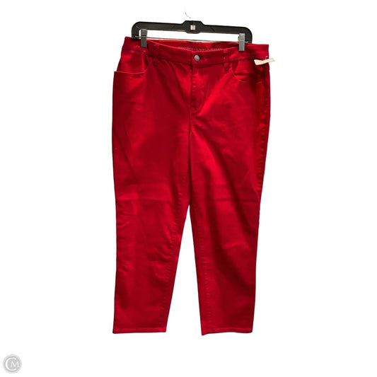 Jeans Straight By Chicos In Red, Size: L
