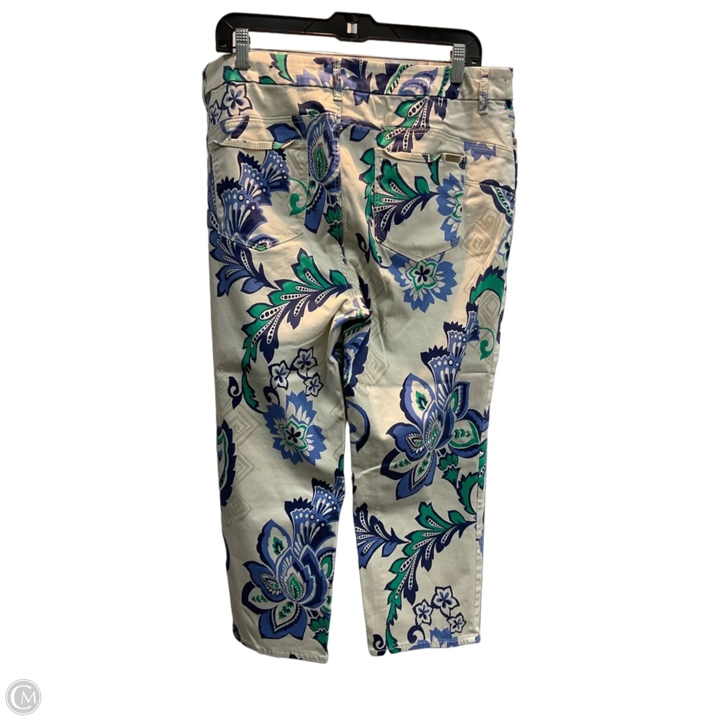 Jeans Straight By Chicos In Paisley Print, Size: L