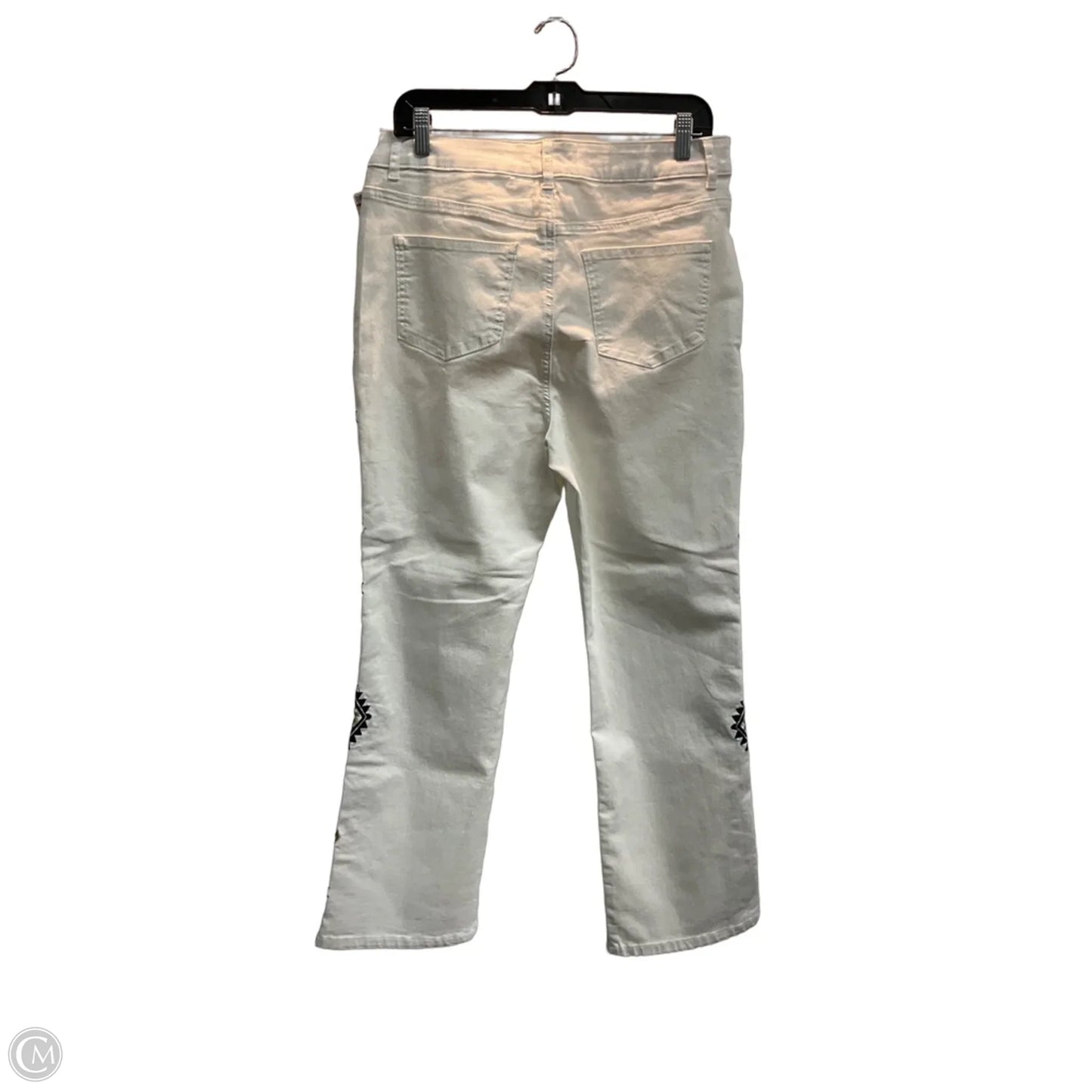 Jeans Straight By Clothes Mentor In White, Size: L