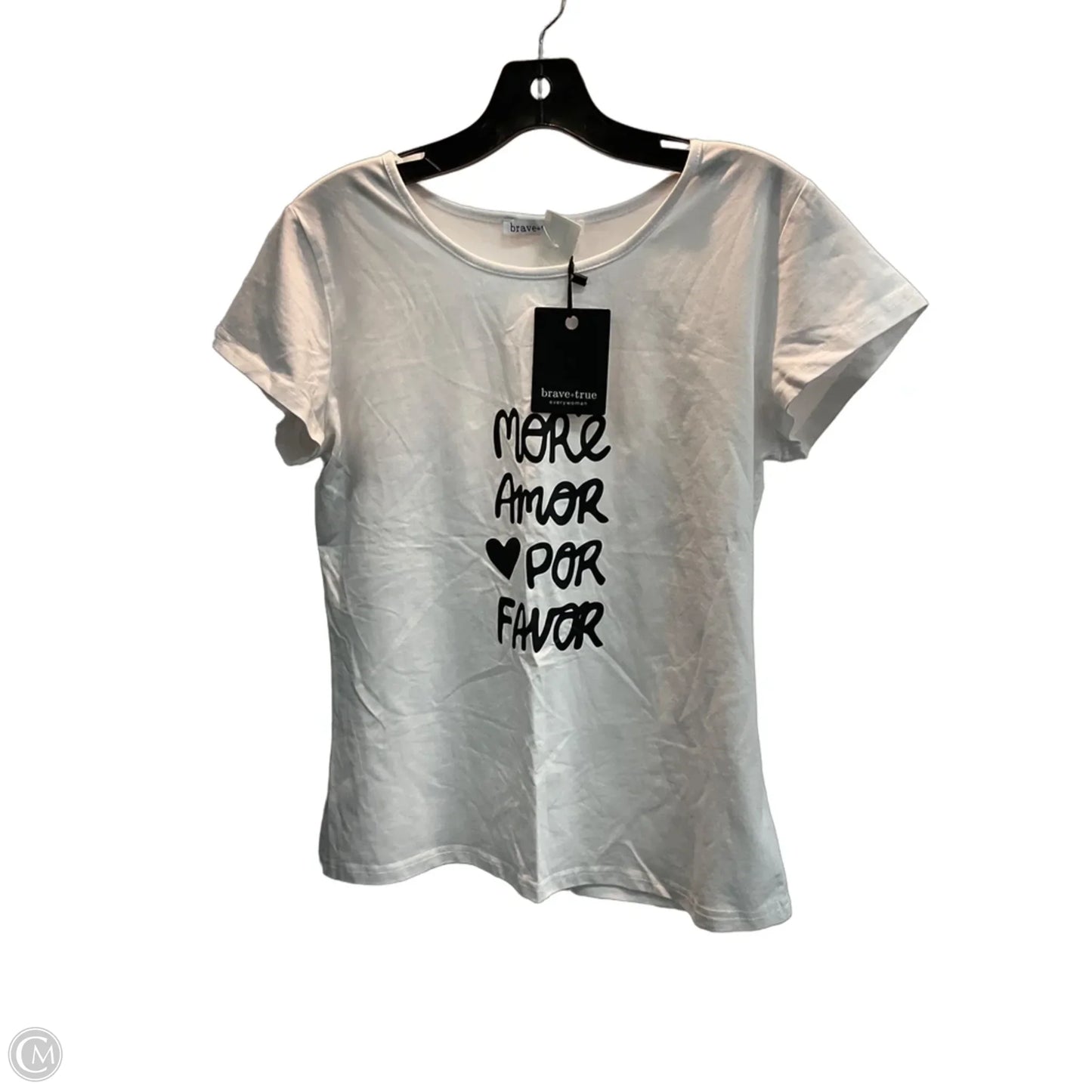 Top Short Sleeve By Clothes Mentor In White, Size: S