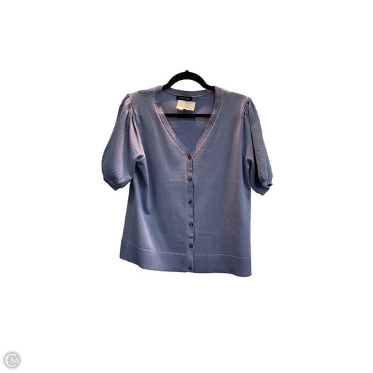 Sweater Short Sleeve By Cable And Gauge In Purple, Size: L