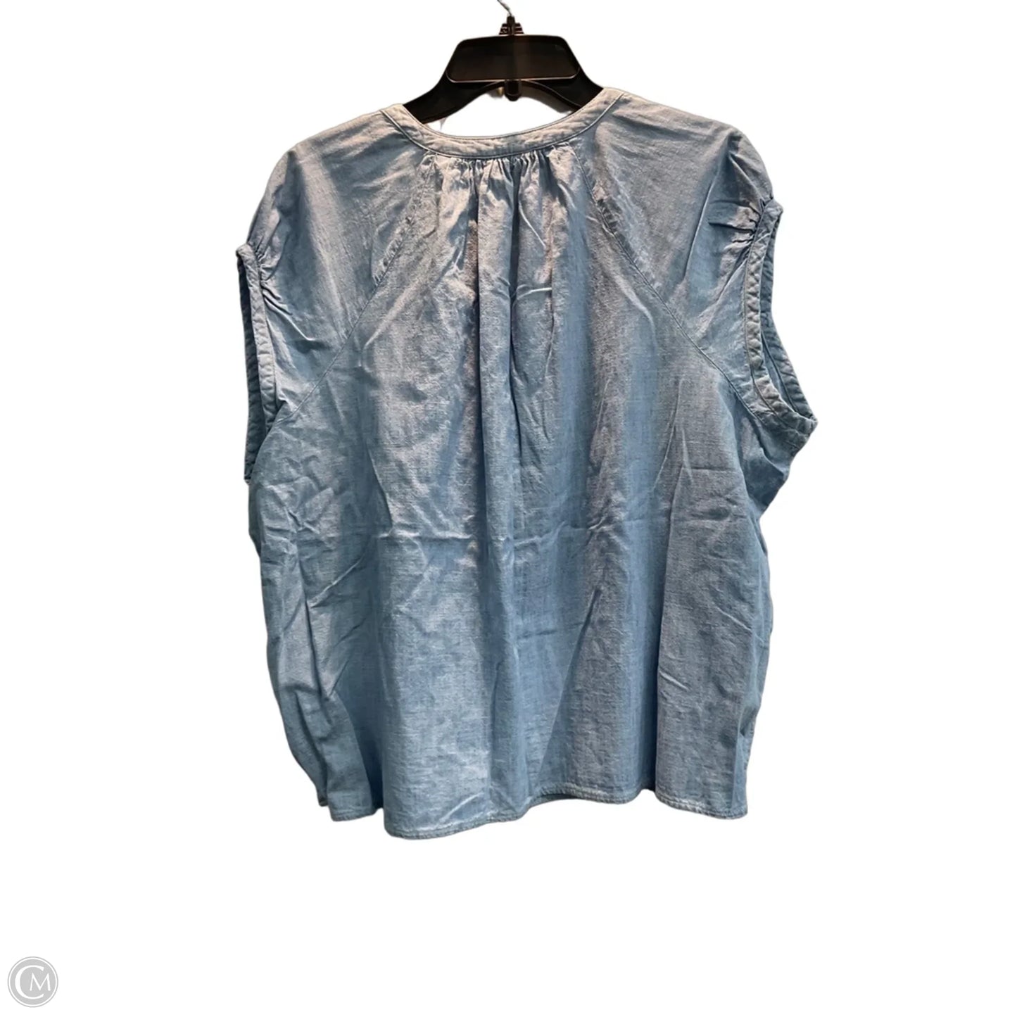 Top Short Sleeve By Levis In Blue Denim, Size: Xxl