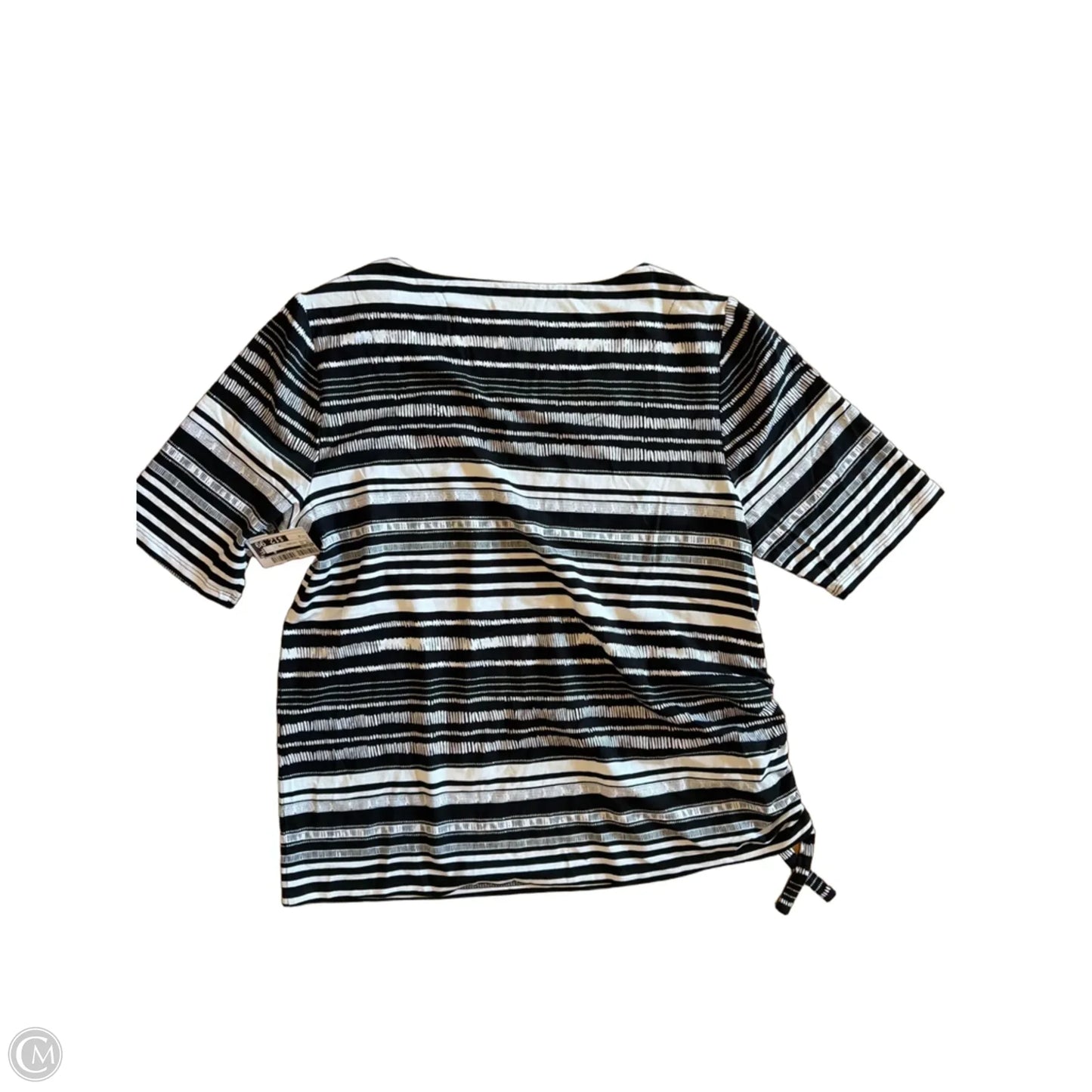 Top Short Sleeve By Chicos In Striped Pattern, Size: M