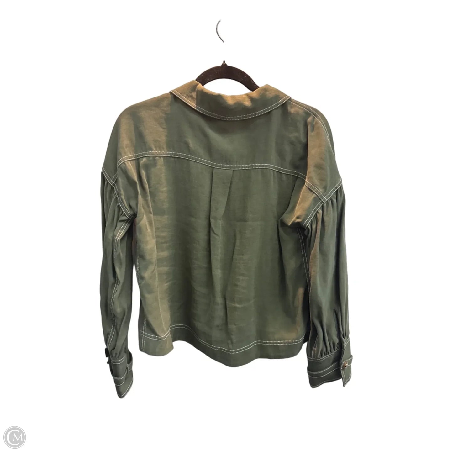 Jacket Denim By Soft Surroundings In Green, Size: S