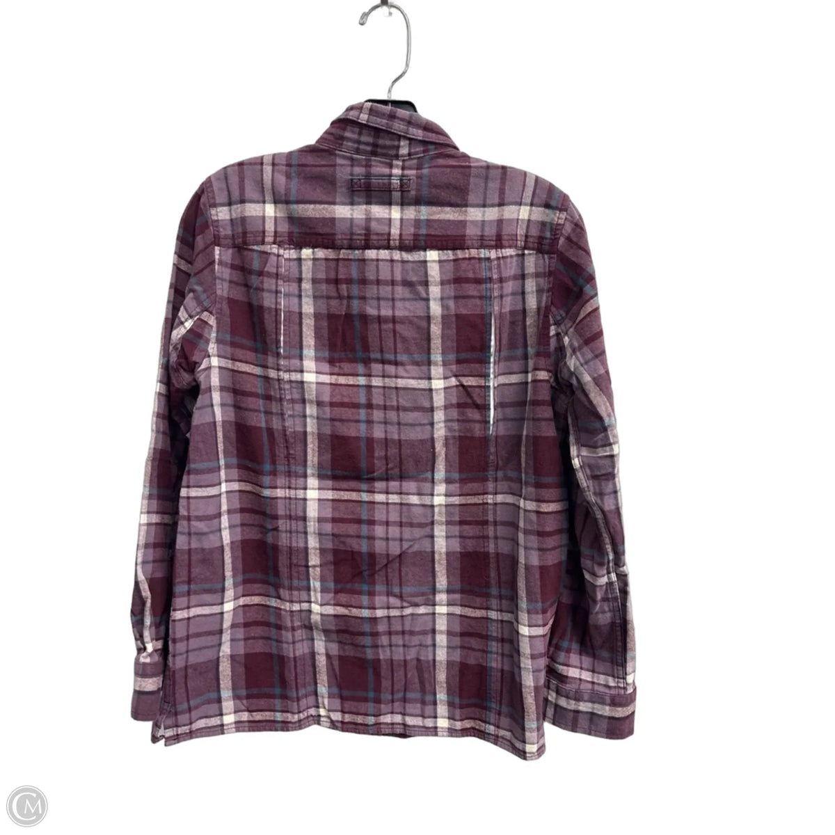 Top Long Sleeve By Duluth Trading In Plaid Pattern, Size: M