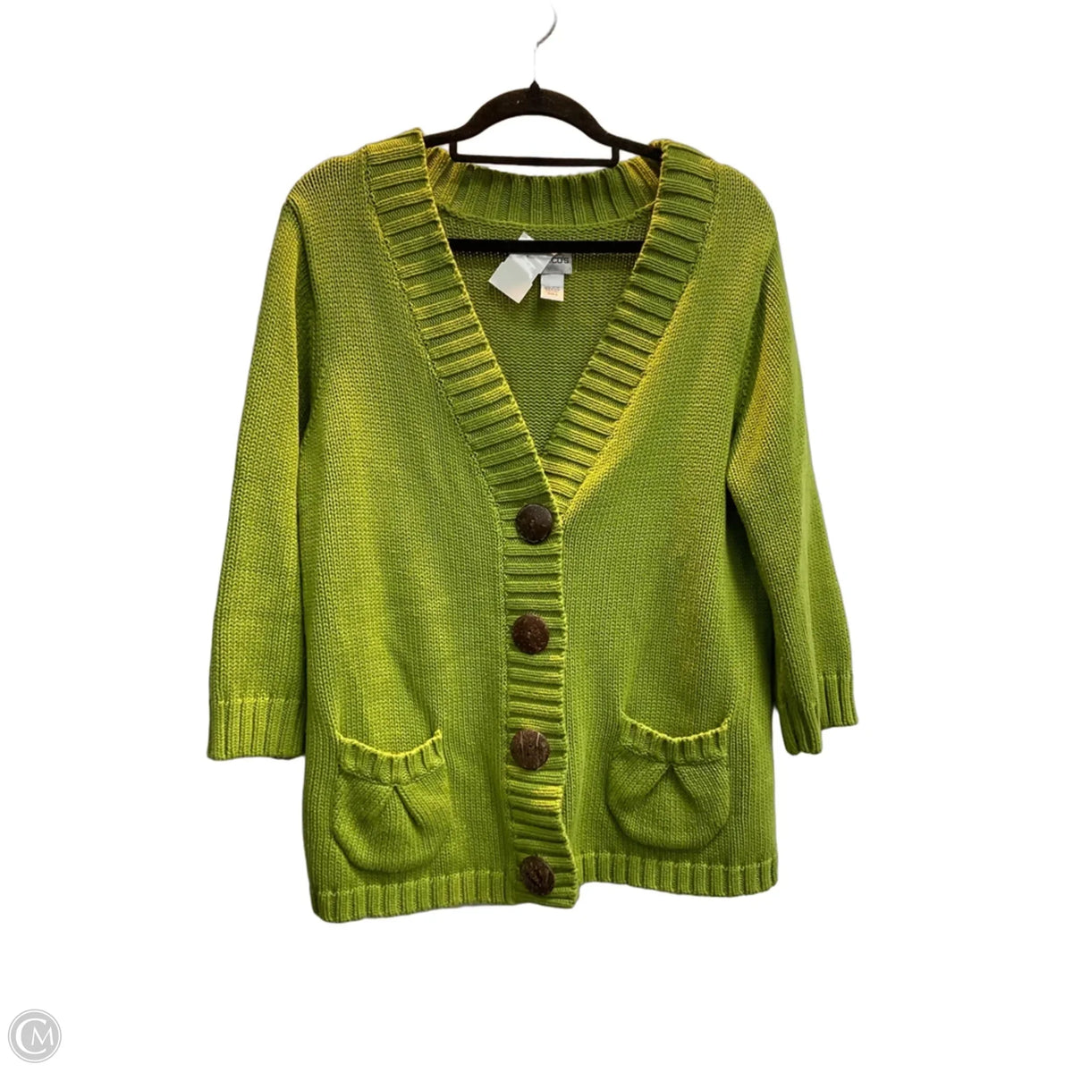 Cardigan By Chicos In Green, Size: L