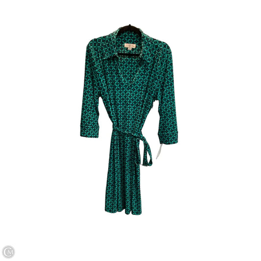 Dress Casual Midi By Clothes Mentor In Blue & Green, Size: Xl
