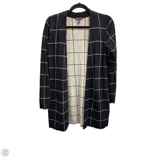 Cardigan By Eileen Fisher In Black & Cream, Size: Xs