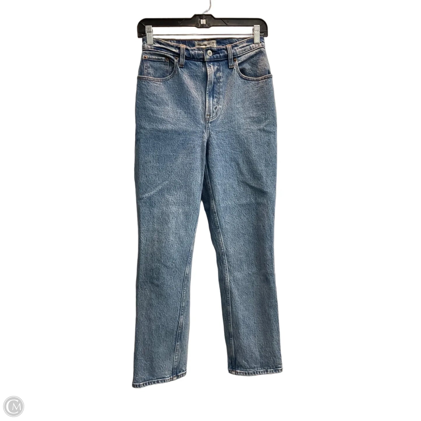 Jeans Straight By Abercrombie And Fitch In Blue Denim, Size: 2p