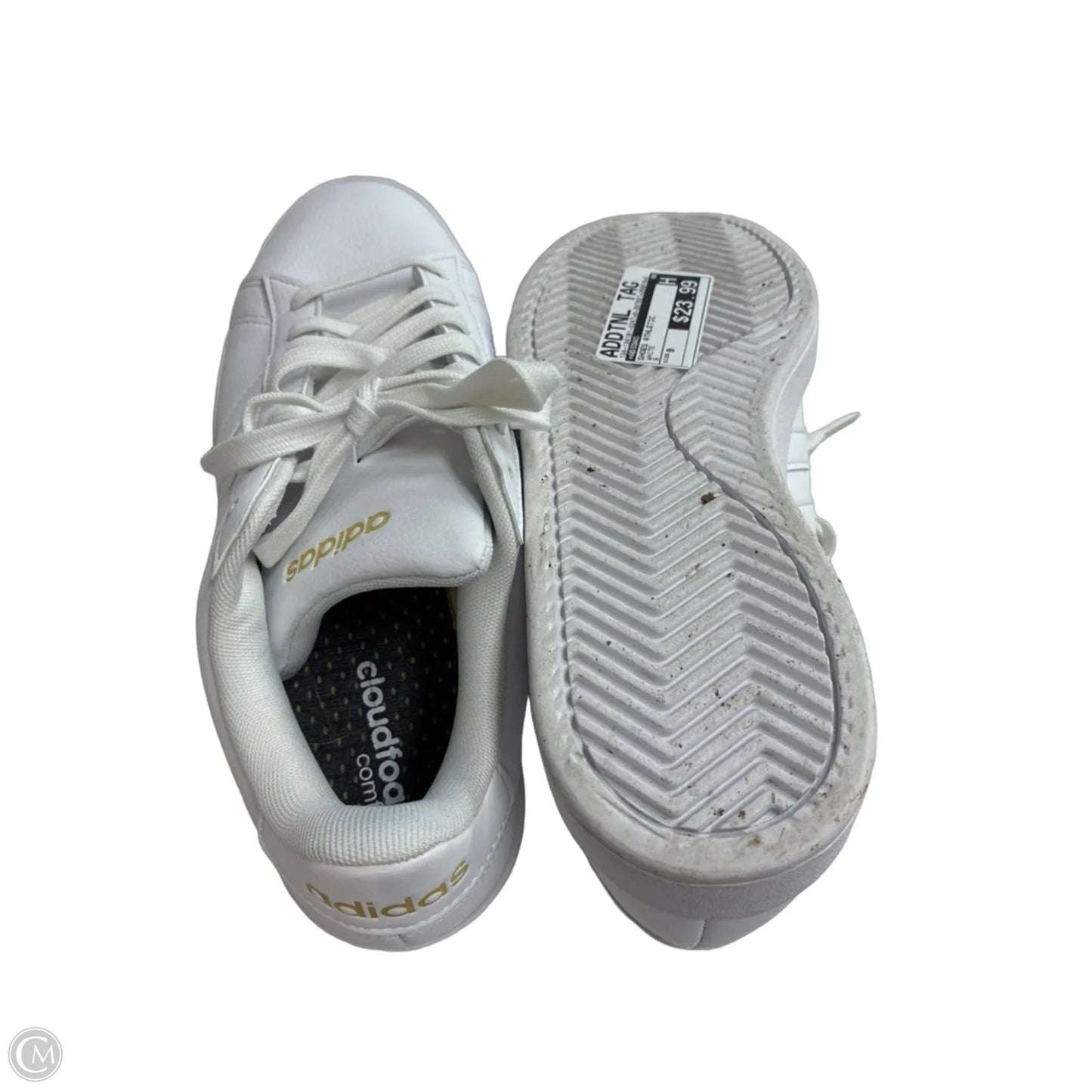 Shoes Athletic By Adidas In White, Size: 9