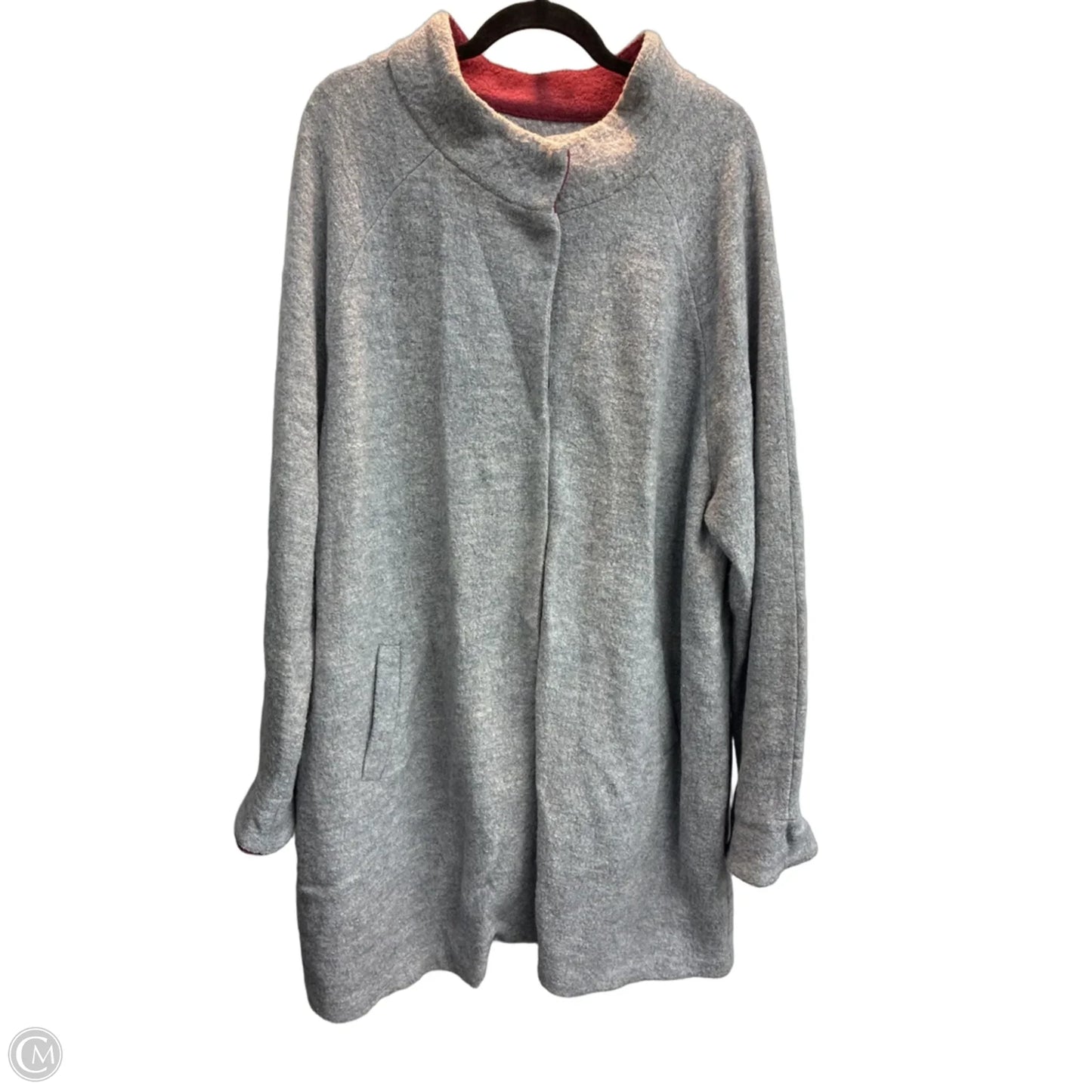 Jacket Moto By Tahari In Grey, Size: 2x