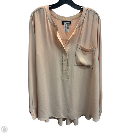 Top Long Sleeve By Lane Bryant In Peach, Size: 3x