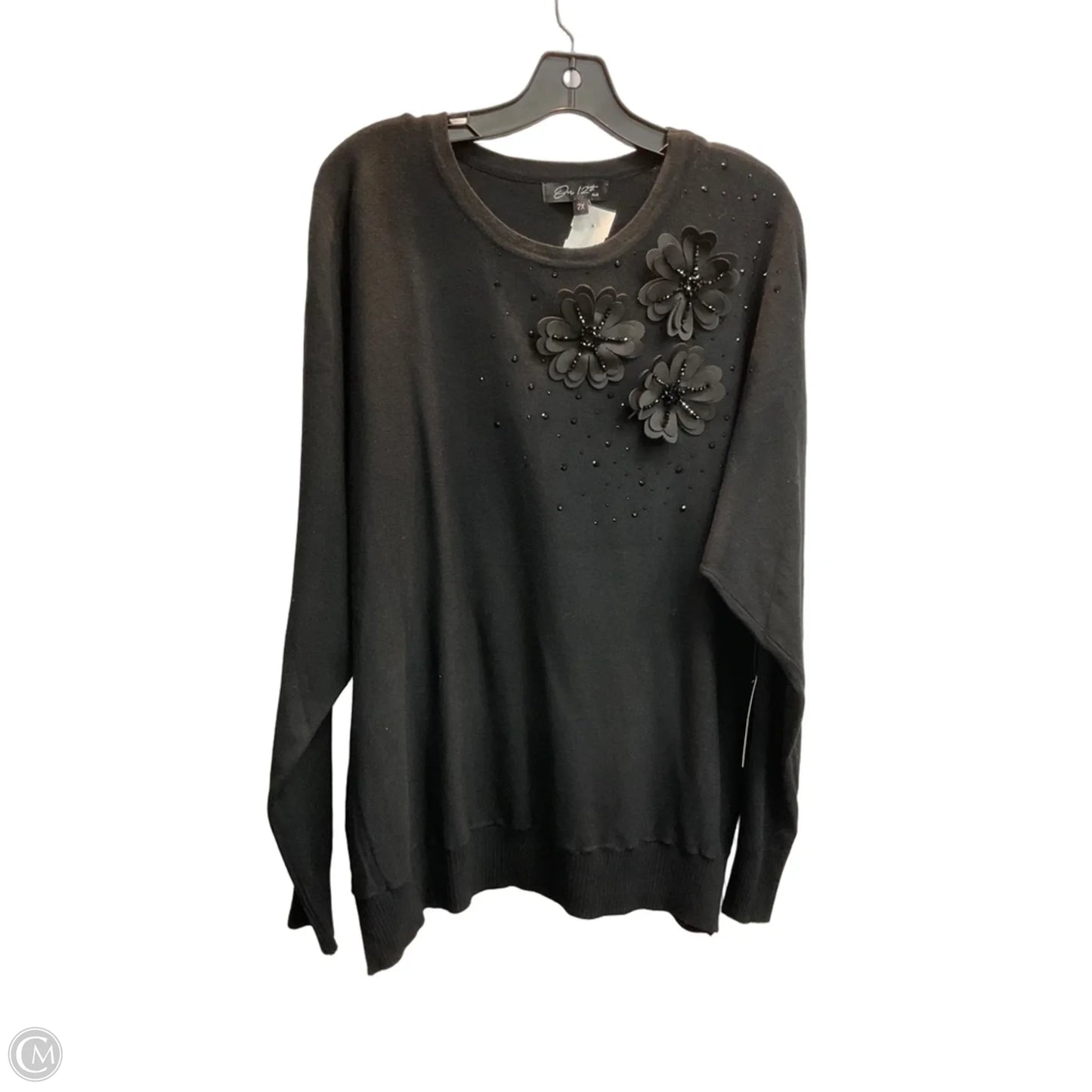 Sweater By Clothes Mentor In Black, Size: 2x