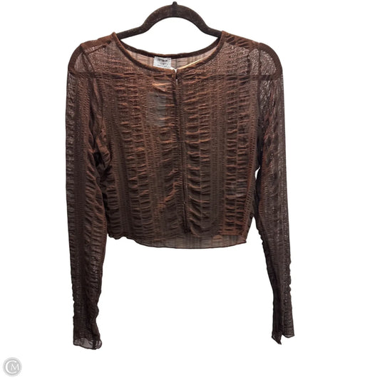 Top Long Sleeve By Cotton On In Brown, Size: L