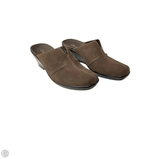 Shoes Heels Block By Clarks In Brown, Size: 7