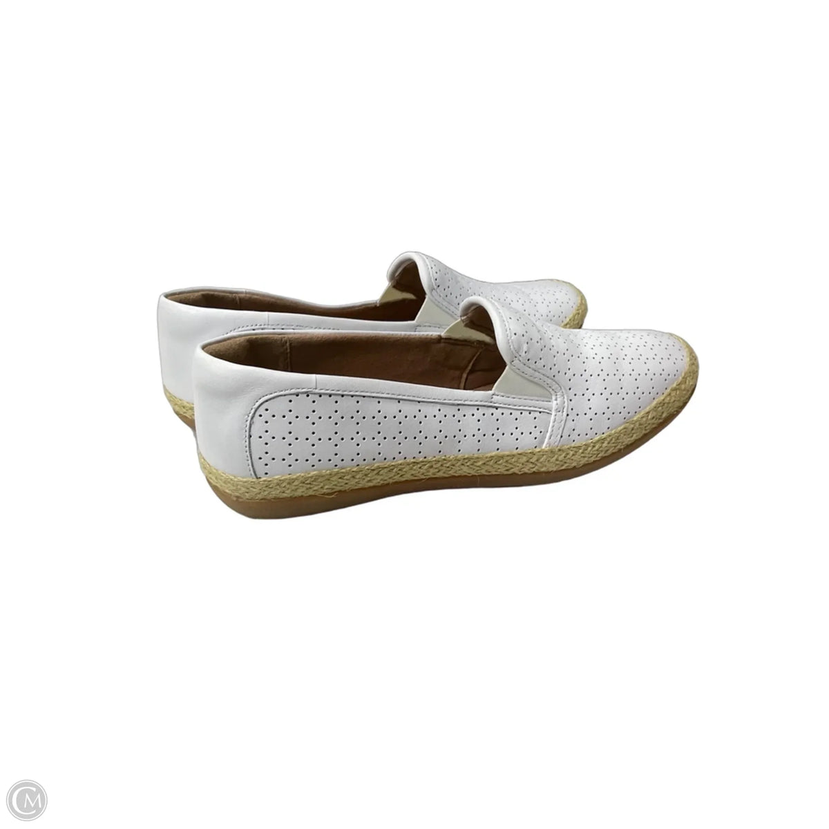 Shoes Flats By Clarks In White, Size: 6.5