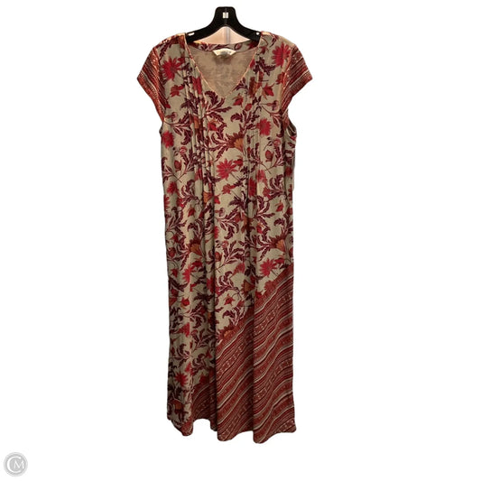 Dress Casual Maxi By Coldwater Creek In Orange & Tan, Size: Sp