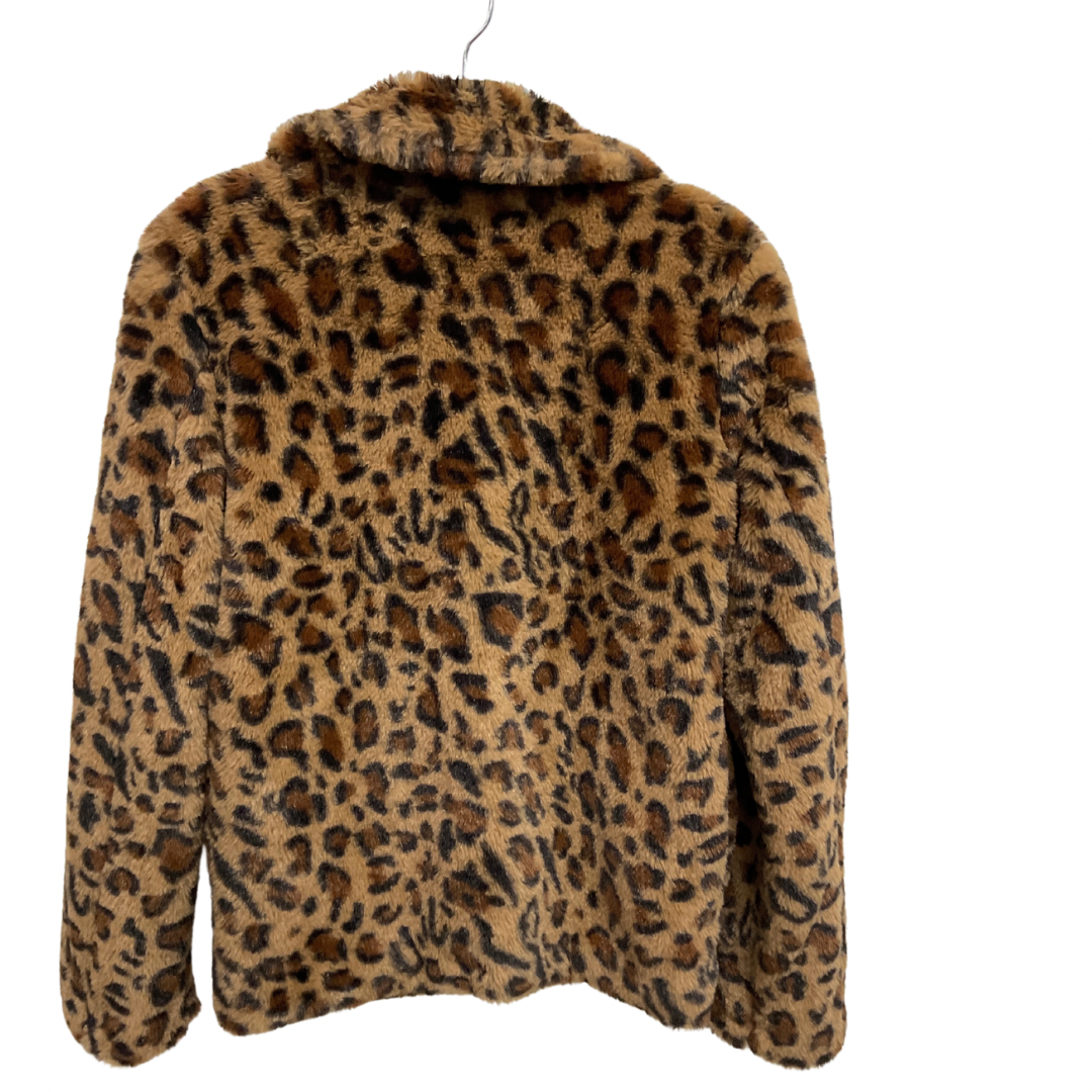 Jacket Faux Fur & Sherpa By Jou Jou In Animal Print, Size: S