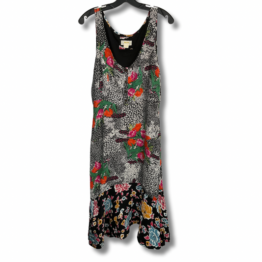 Dress Casual Midi By Anthropologie In Floral Print, Size: M