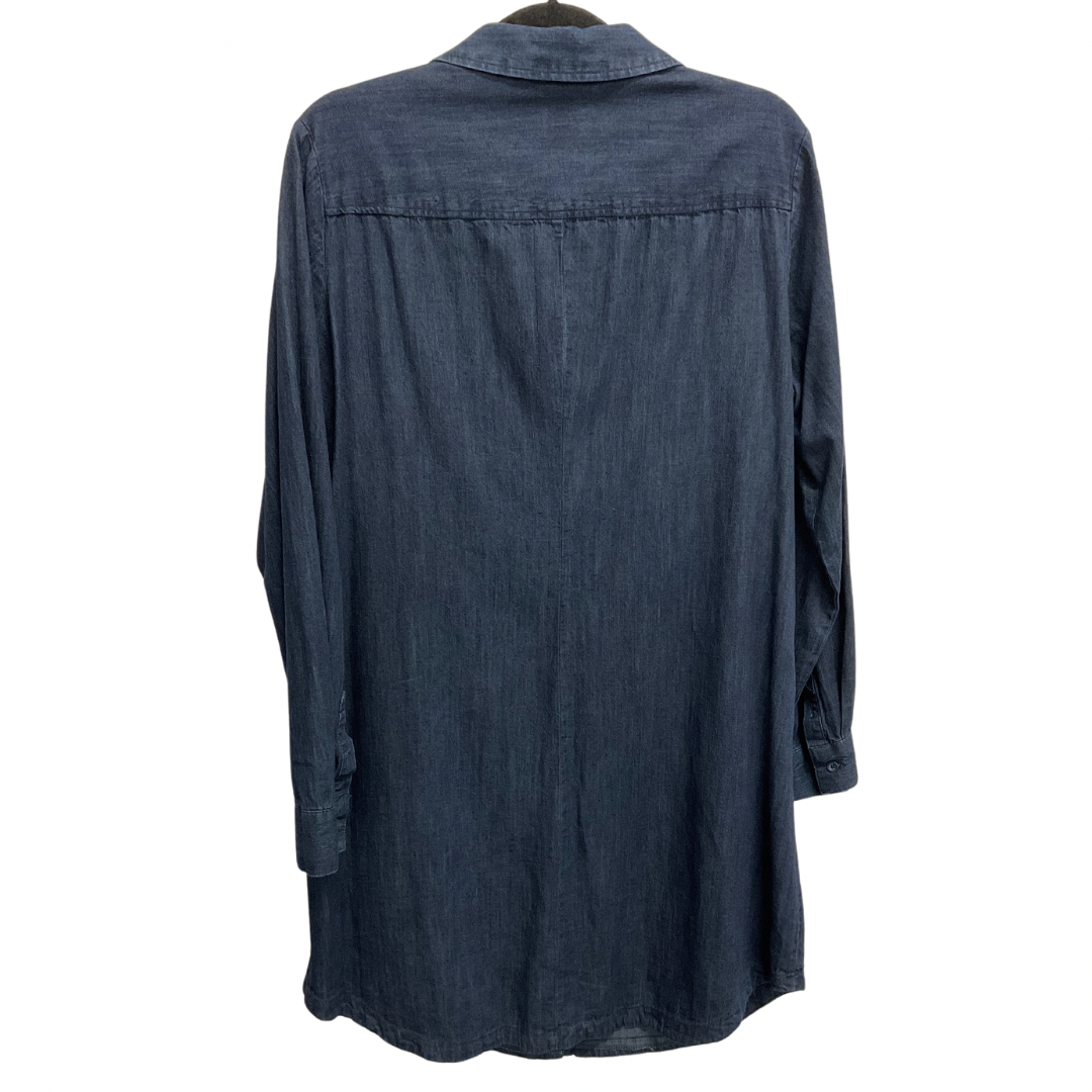 Tunic Long Sleeve By A New Day In Blue Denim, Size: Xxl