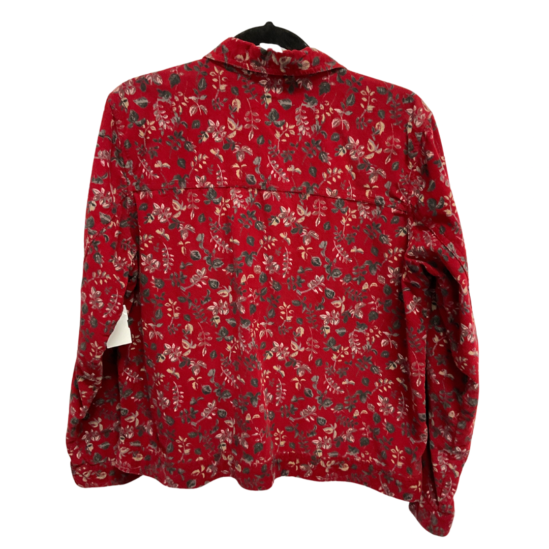 Top Long Sleeve By Christopher And Banks In Floral Print, Size: L