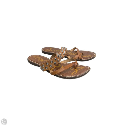 Sandals Flip Flops By Sam Edelman In Brown, Size: 8