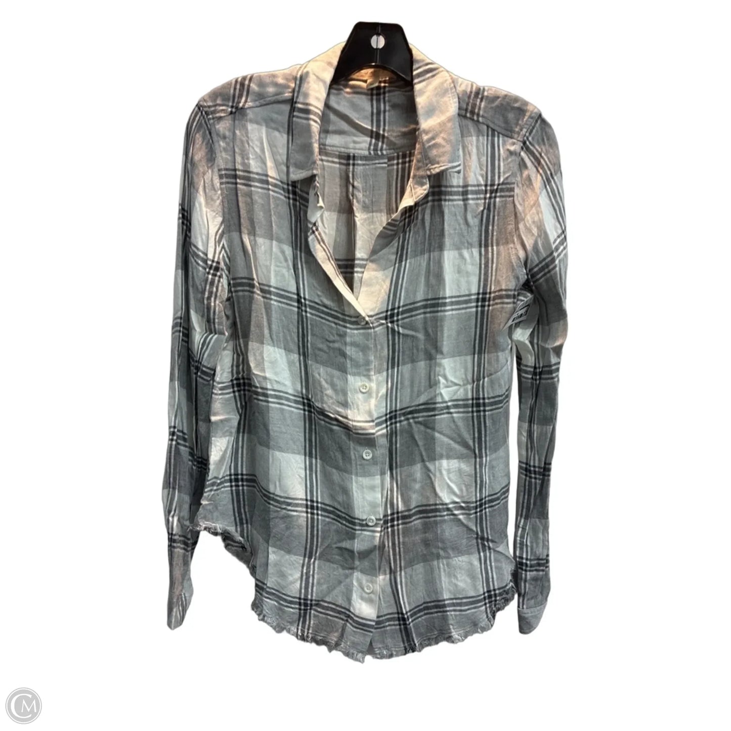 Top Long Sleeve By Cloth & Stone In Plaid Pattern, Size: M