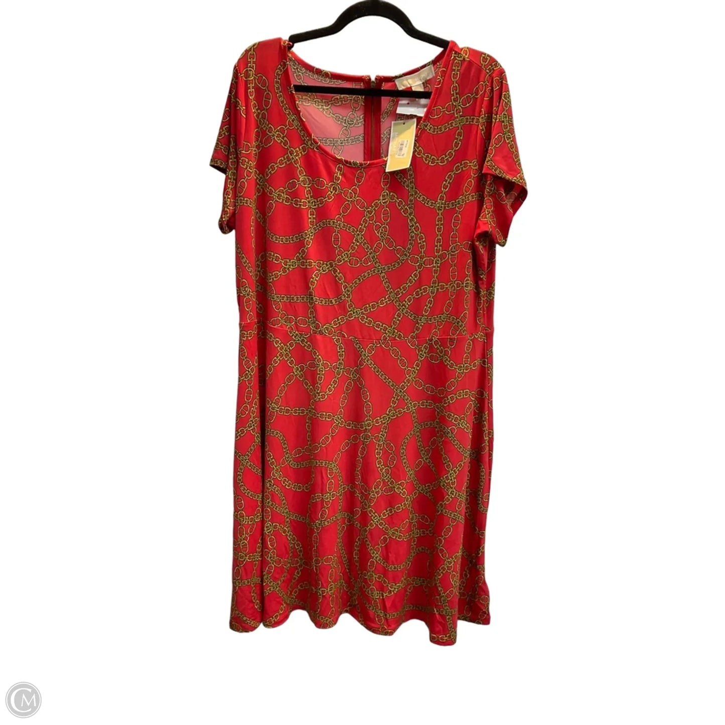 Dress Casual Midi By Michael By Michael Kors In Red, Size: 2x