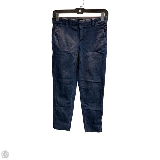 Pants Cropped By Banana Republic In Blue, Size: 0