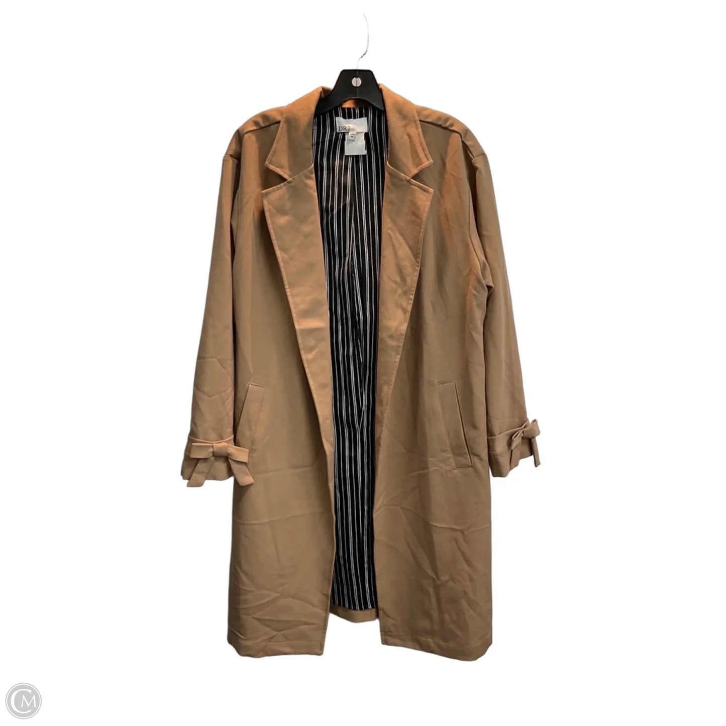 Coat Trench Coat By Dr2 In Tan, Size: M