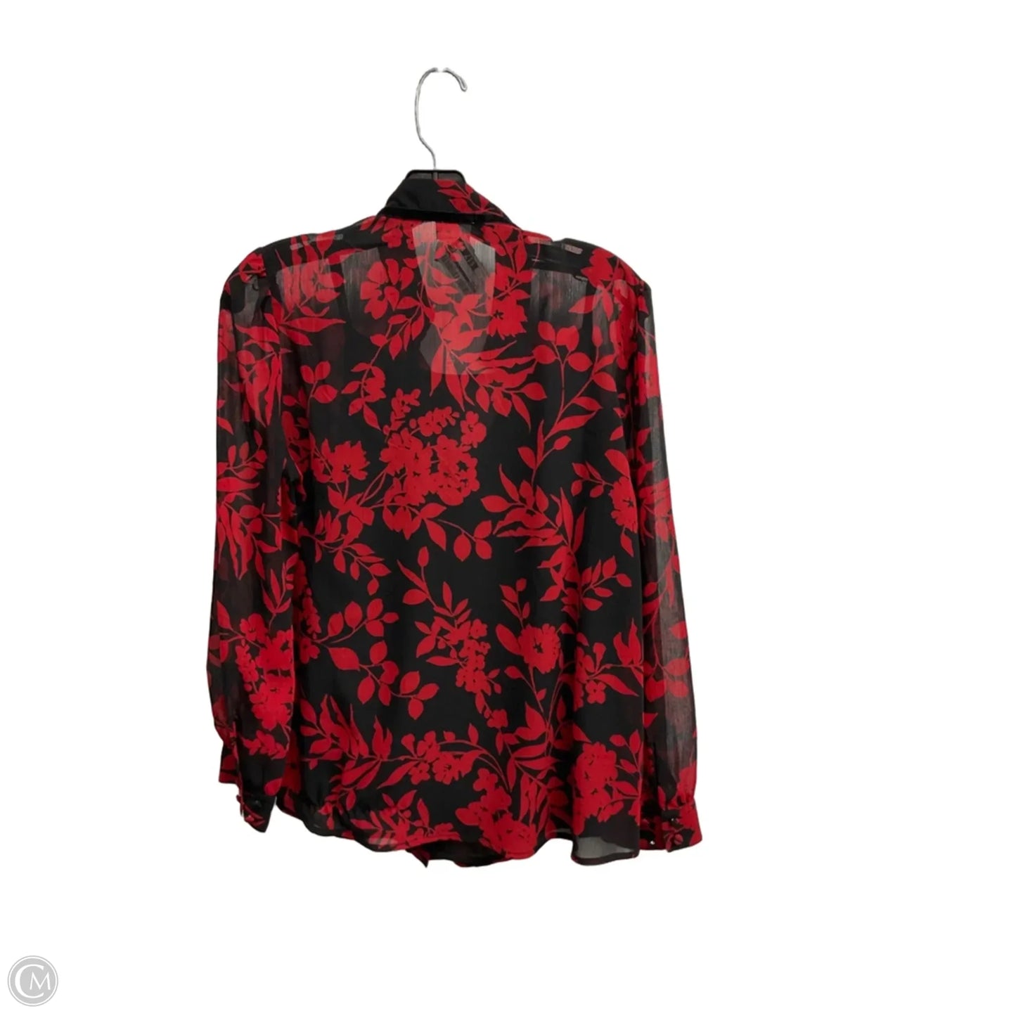 Blouse Long Sleeve By Chicos In Red, Size: S