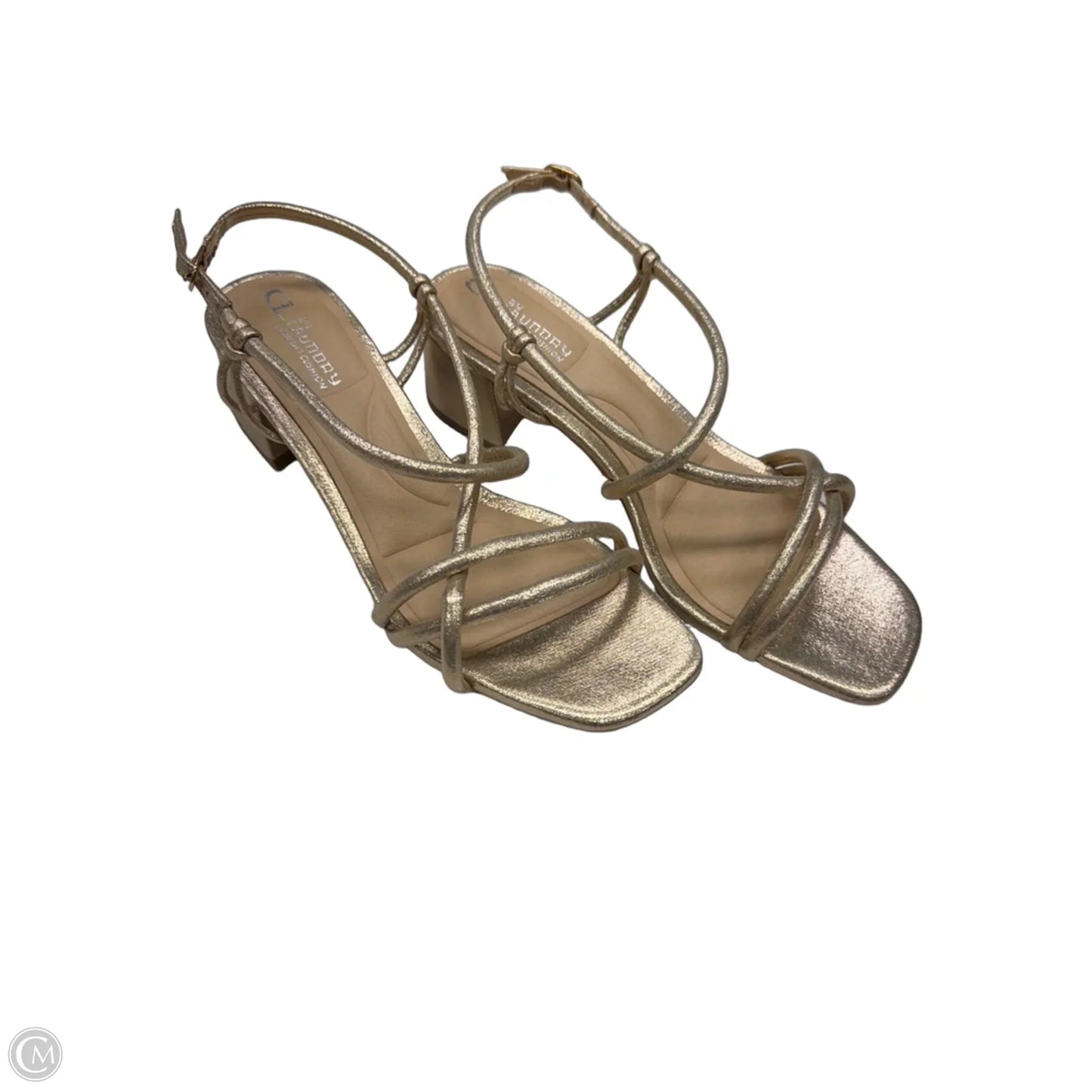 Sandals Heels Block By Chinese Laundry In Rose Gold, Size: 6