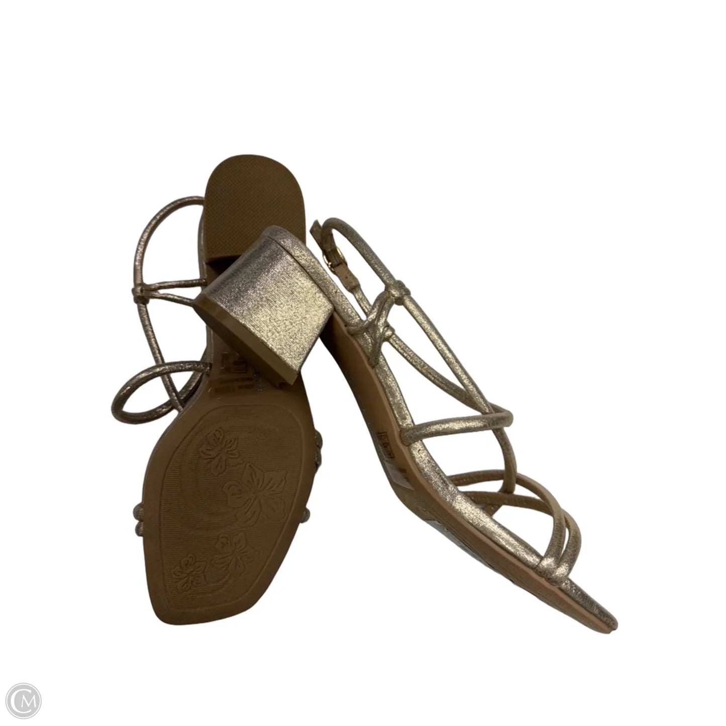 Sandals Heels Block By Chinese Laundry In Rose Gold, Size: 6