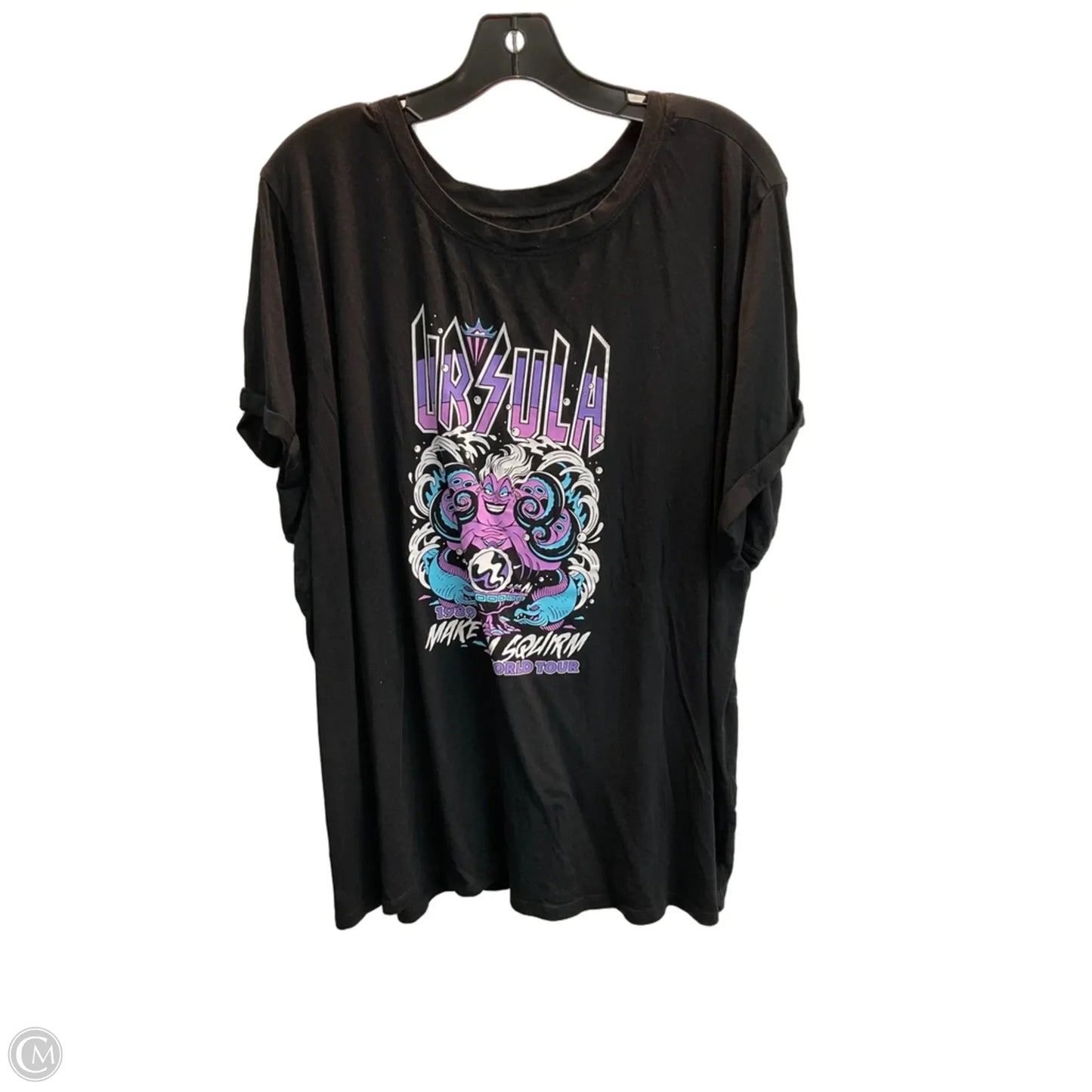 Top Short Sleeve By Disney In Black, Size: 3x
