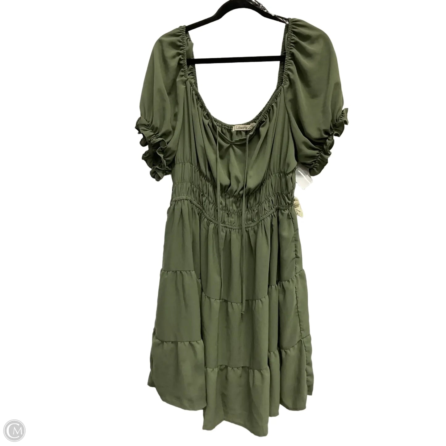 Dress Casual Midi By Liberty Love In Green, Size: 3x