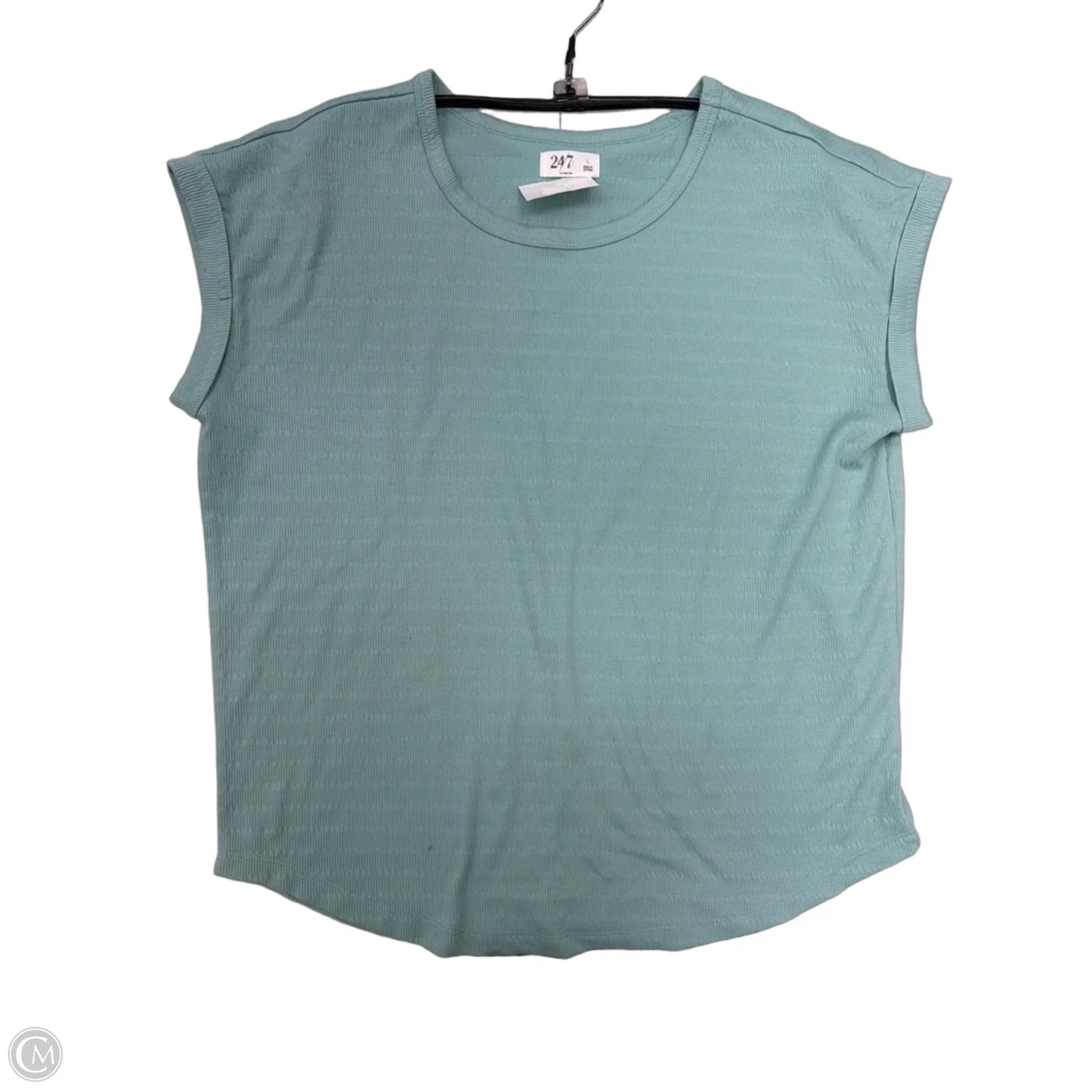 Top Short Sleeve Basic By Maurices In Aqua, Size: L