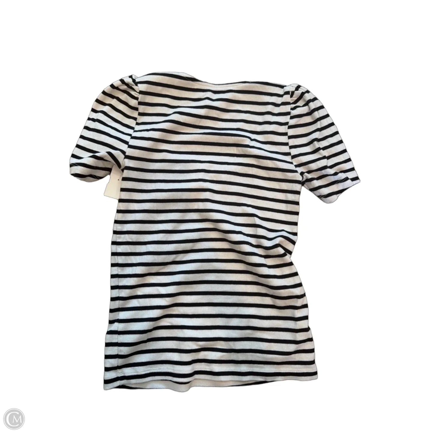 Top Short Sleeve Basic By Loft In Striped Pattern, Size: M