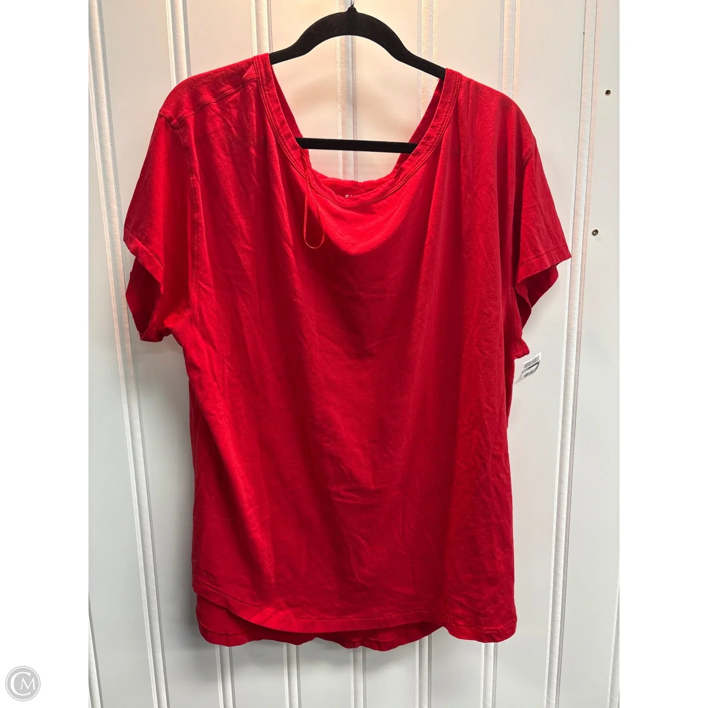 Athletic Top Short Sleeve By Fabletics In Red, Size: 1x