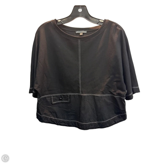 Top Short Sleeve By Adrianna Papell In Black, Size: M