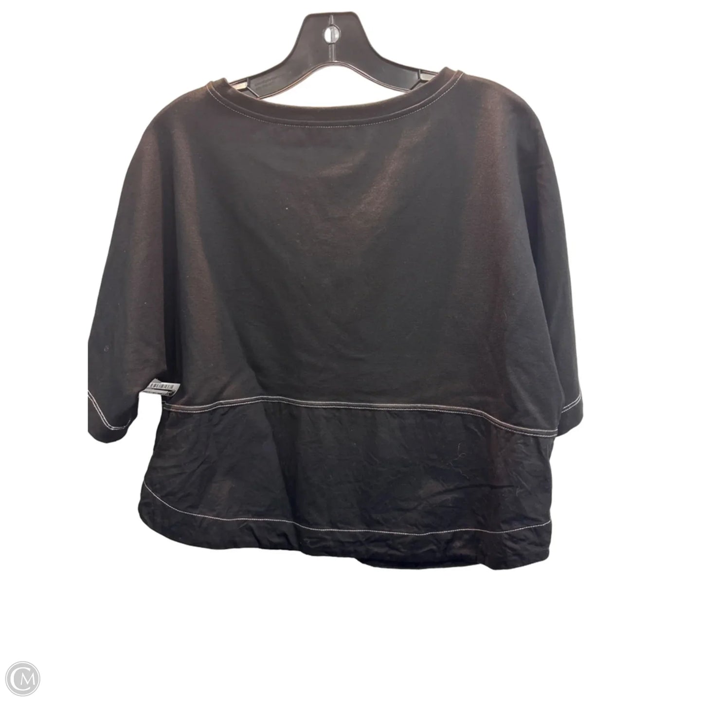 Top Short Sleeve By Adrianna Papell In Black, Size: M